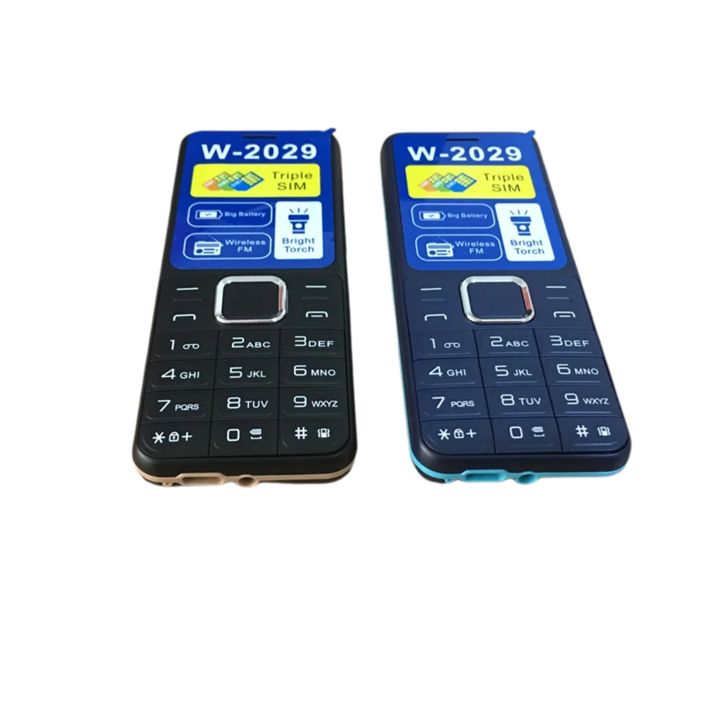 1.8 Inch 3SIM Push Button Mobile Phone with Bluetooth Flashlight MP3 MP4 Wireless FM Radio Camera Vibration - BigHorn CellPhone