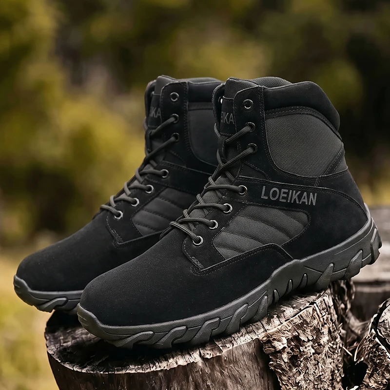 Taktische Stiefel für Herren, stoßdämpfend, rutschfest, hohe Schuhe für die Jagd, Trekking, tägliche Arbeit im Freien – Detail 5