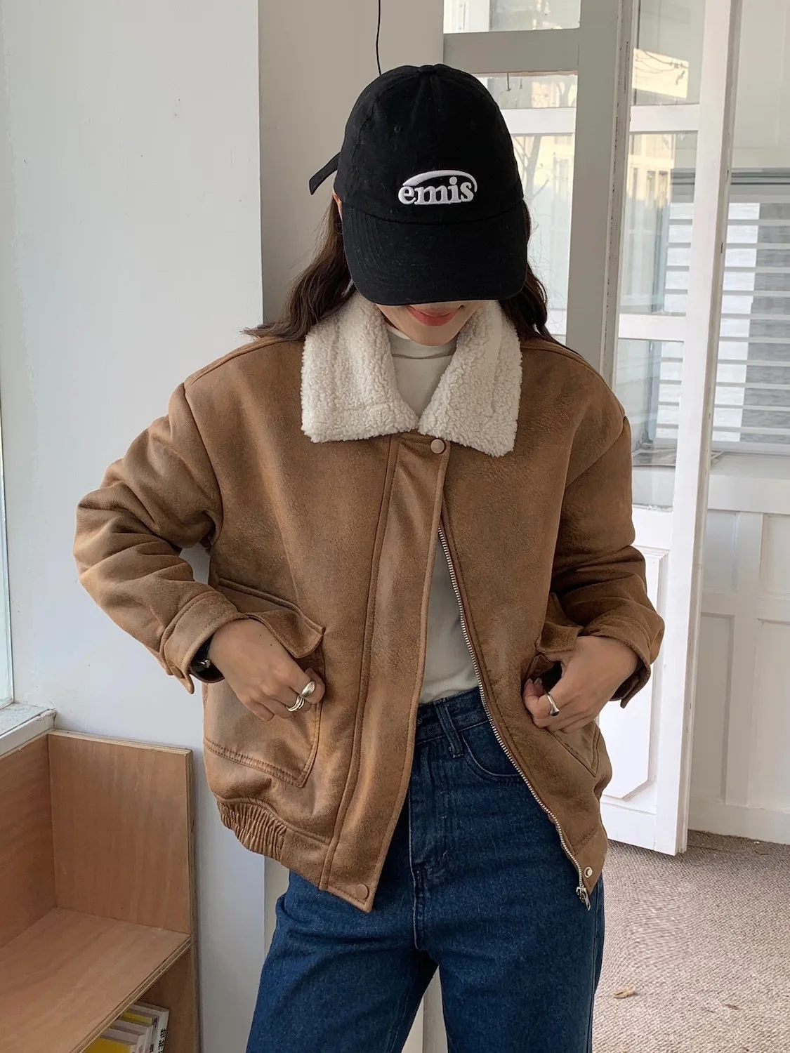 Chic Vintage Winter Lange Sve Lamm Pelz Jaet frauen Lose Casual Leder Und Pelz Inteated Warme Mantel Sli Pendeln Sle