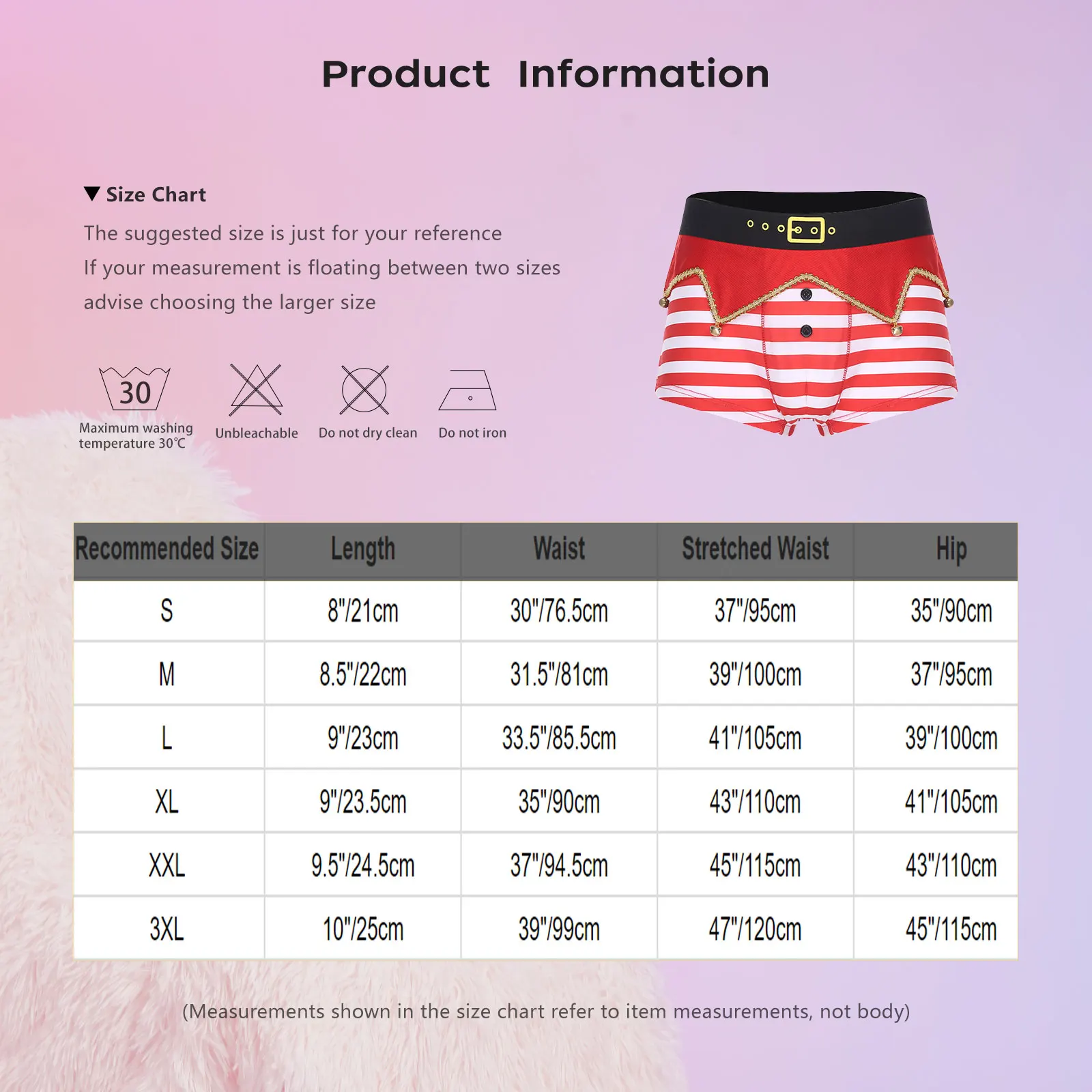 الرجال عيد الميلاد الملابس الداخلية مضحك السراويل الملابس الداخلية الجدة عطلة سراويل داخلية للرجال حزام مطاط غير النظامية لوحة أجراس شريط السراويل #2