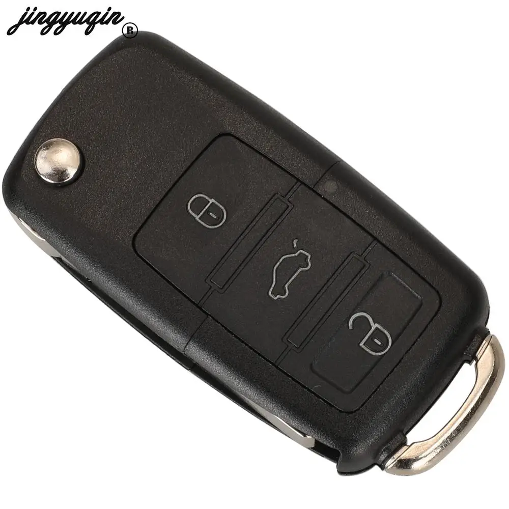 Jingyuqin 2/3/4 Tasten Für VW Volkswagen Polo Golf MK6 Tiguan Touareg 202AD 202Q Flip Remote Key Shell Auto fall HU66 Klinge Fob