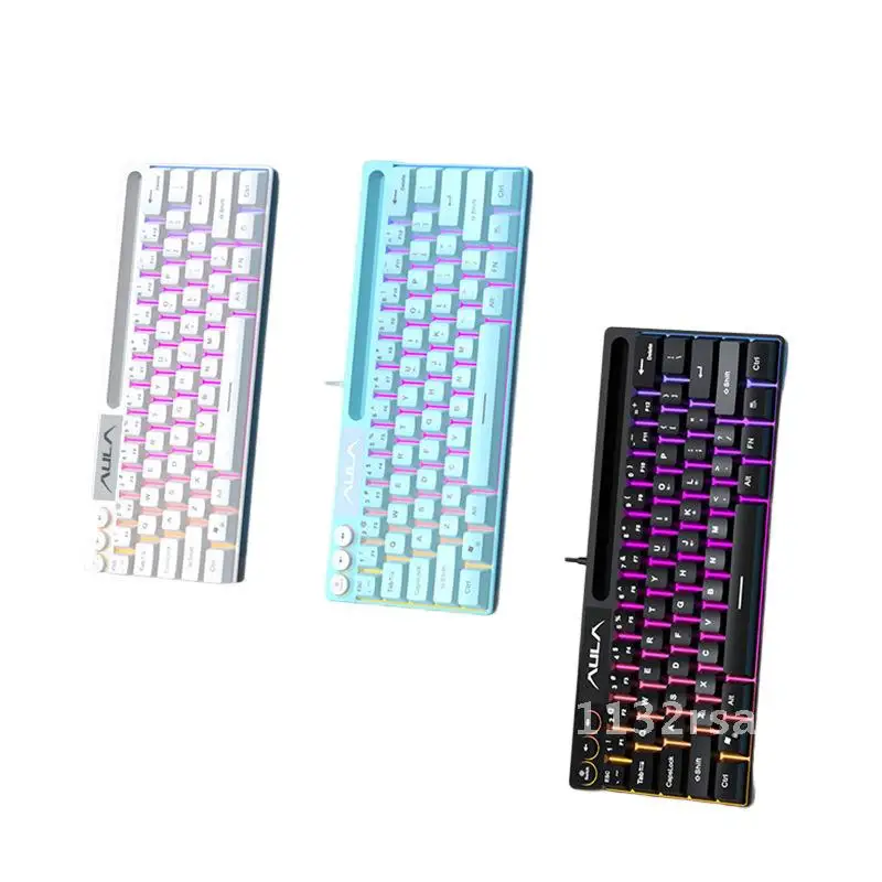 

Tarantula F3061 64-Key Wired RGB Mechanical-Feel Keyboard Mini Desktop Laptop Compatible with Colorful Backlight