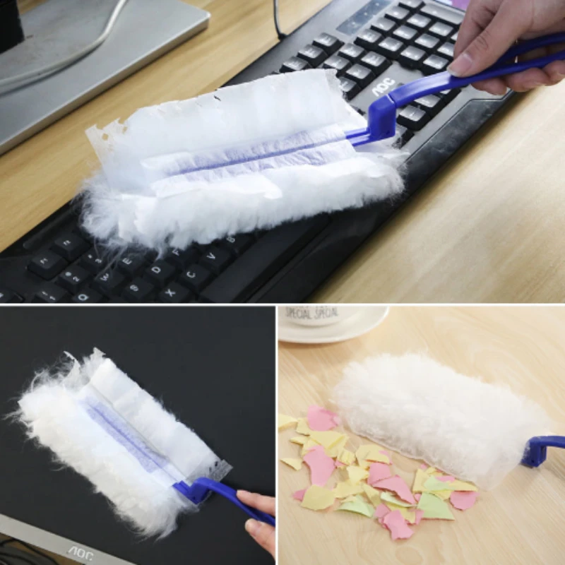 1set Dust removal duster Disposable Dustproof Adsorption dust removal Dust sweeping Fiber brush Household cleaning tools