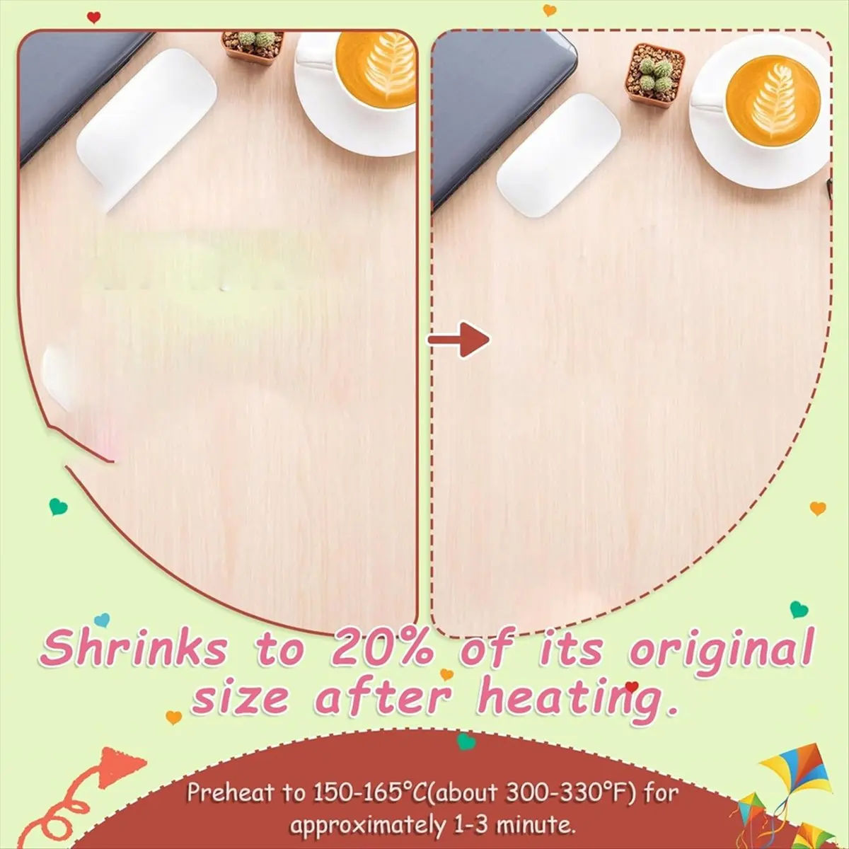 50PCS Sheets,Shrink Plastic Sheets for Crafts, Paper for Crafts Kid Keychains Making,20x14.5cm 3