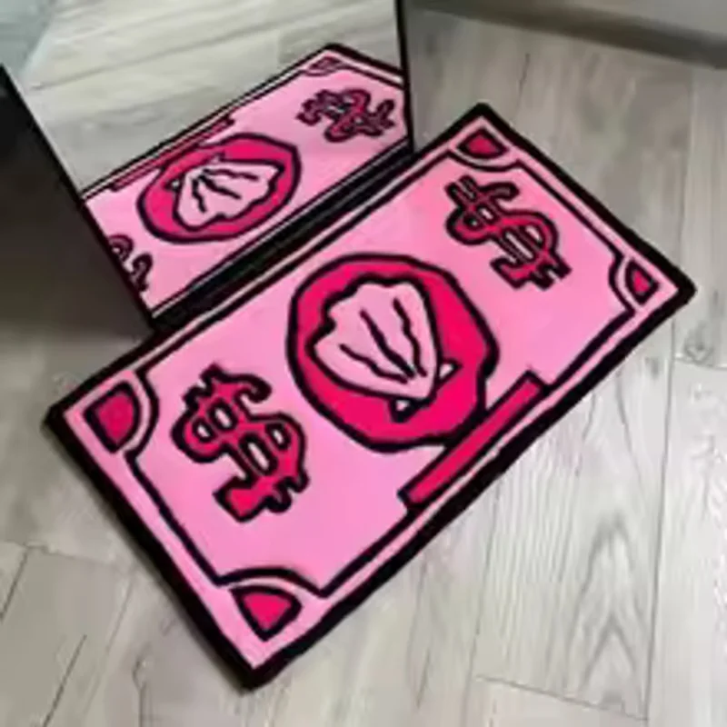 VIKAMA Coin-Patterned Carpet For Bedroom, Bedside Blanket, Door Mat, Living Room, Bathroom Water-Absorbing Rug Home Decoration