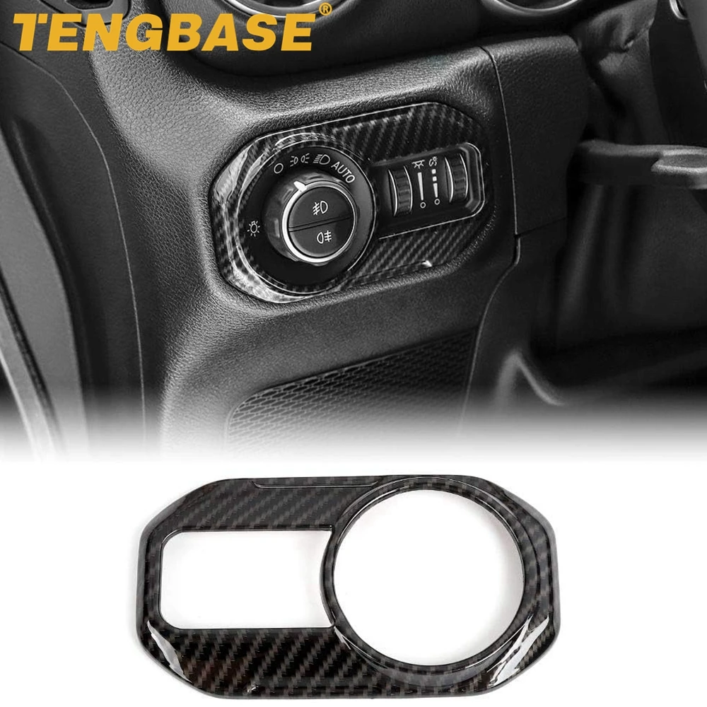 

Headlight Switch Button Trim Cover Interior Accessories For Jeep Wrangler JL JLU Gladiator JT 2018-2024