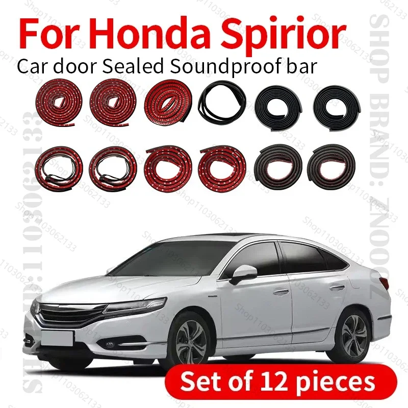 Car Door Seal Strip Rubber Double Layer Sealing Protector Soundproof Strip Dustproof Seal Strip 12PCS Set For Honda Spirior