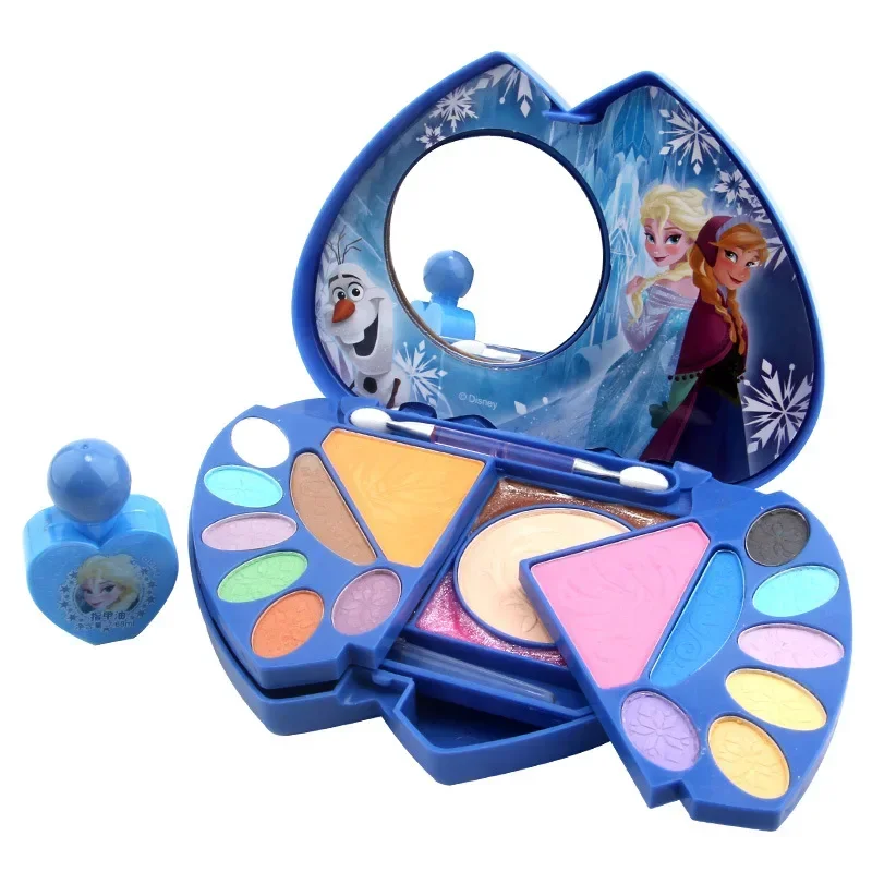 

[Disney] Kids Cosmetics Frozen vanity box princess lipstick eye shadow blush nail polish for kids play house toys for girls gift