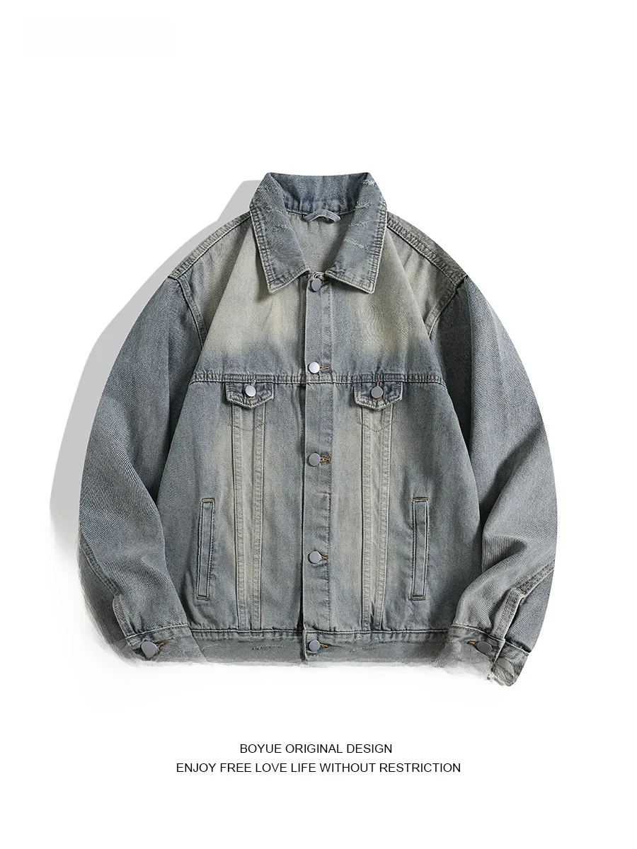 

Молодежная джинсовая куртка Boyue: модная, свободного кроя, на пуговицах, для весны и осени, цветная