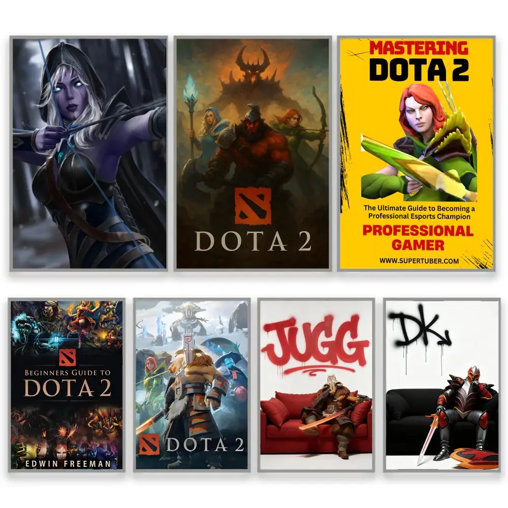 D-Dota 2 Hot Game Classic Poster Perfect Sticker Self Adhesive Art Designed for Home Dining Office Spaces Durable