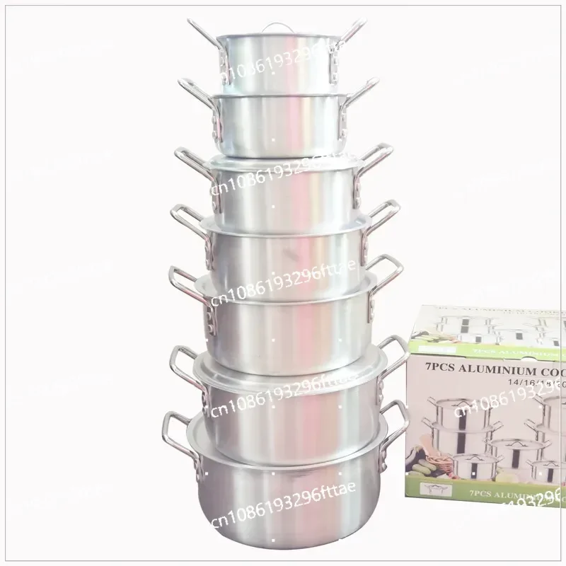 Sanding Aluminum Soup Pot Household Pots An Aluminum Pot 7 Pieces Pot Set Hotel Cookware 14 Pieces Set Aluminum