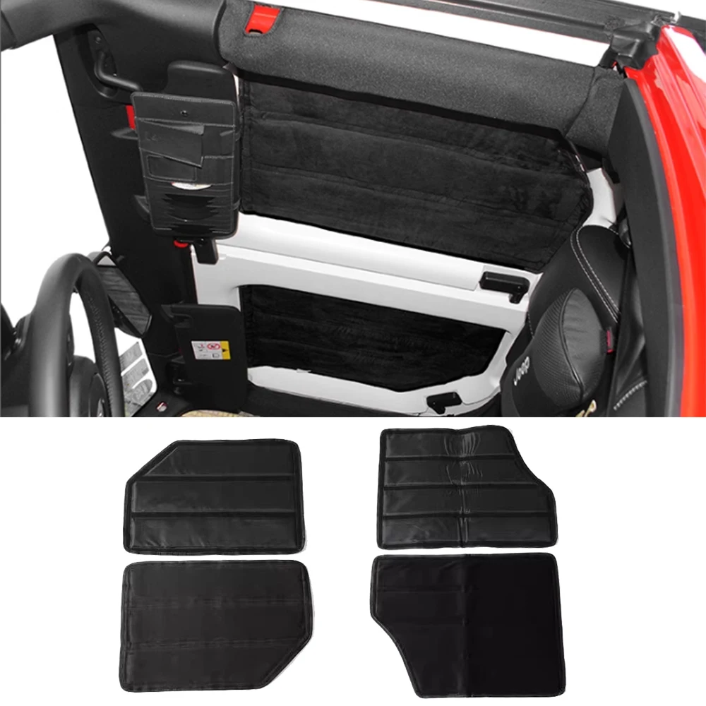 

Теплоизоляционная накладка на крышу автомобиля для Jeep Wrangler JK 2-дверный 2012-2017, теплоизоляционный хлопок для крыши, аксессуары для интерьера авто