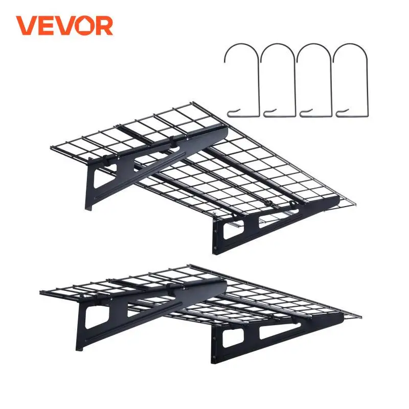 VEVOR 2 Layers Hand Power Tool Organizer Rack Garage Storage Shelving Wall Mounted Workshop Mobile Tool Shelf Heavy Duty Holder