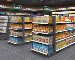 Supermarket convenience store display rack, multi-layer storage rack, pharmacy snack display rack against the wall