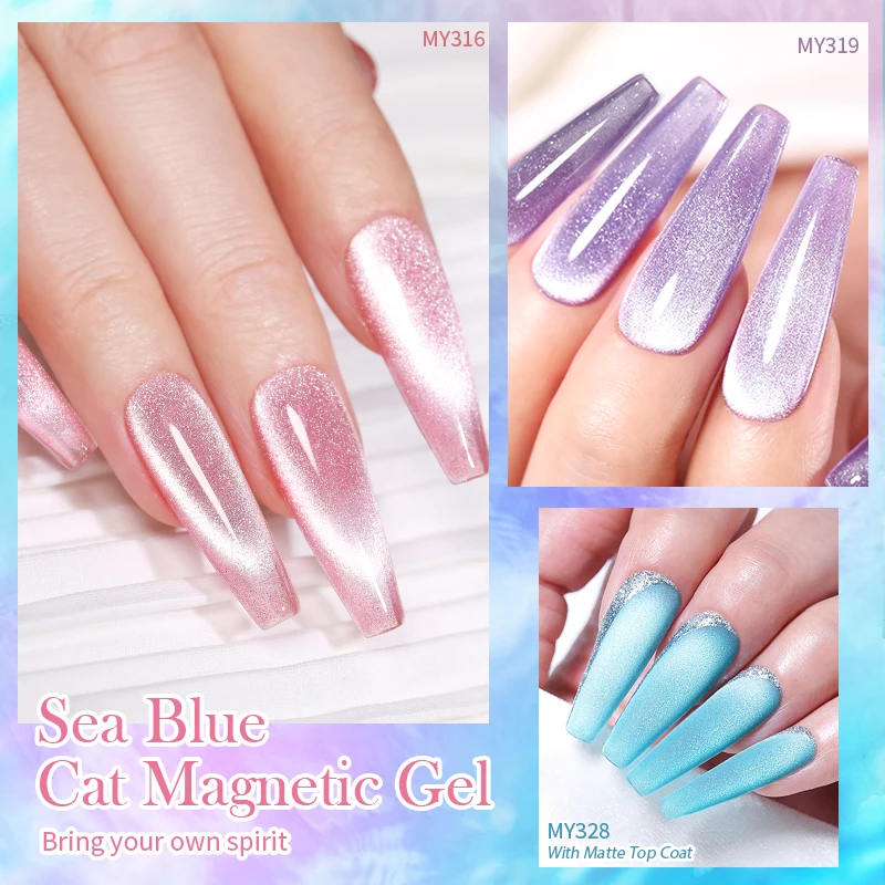 BORN PRETTY-esmalte de uñas de Gel magnético, gato reflectante, 10ML, brillo plateado, Vernis semipermanente, Gel UV magnético