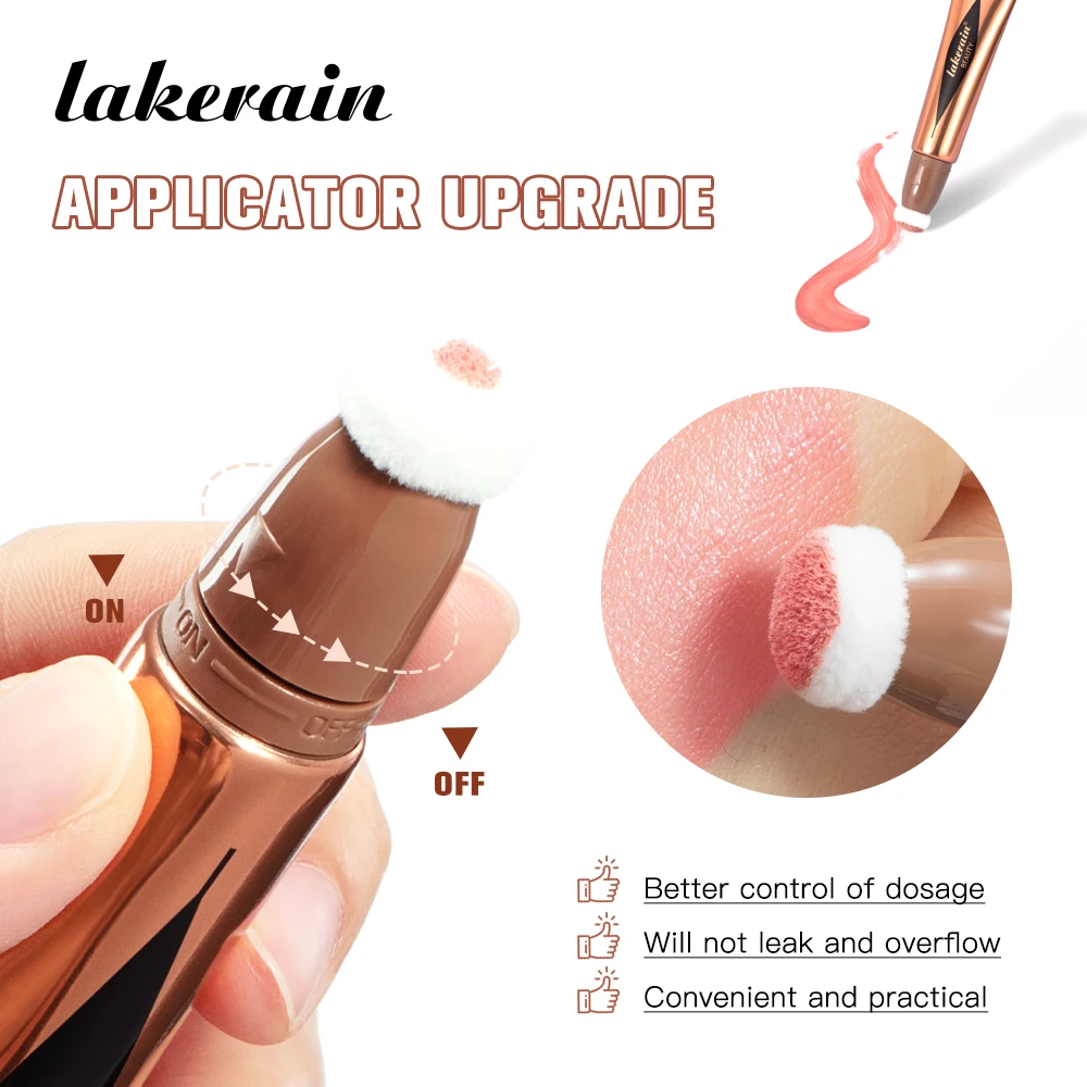 Multi-functional Makeup Pen Glitter Contouring Face Shimmer Powder Highlight Blush Liquid Contour Cushion Applicator Beauty Wand