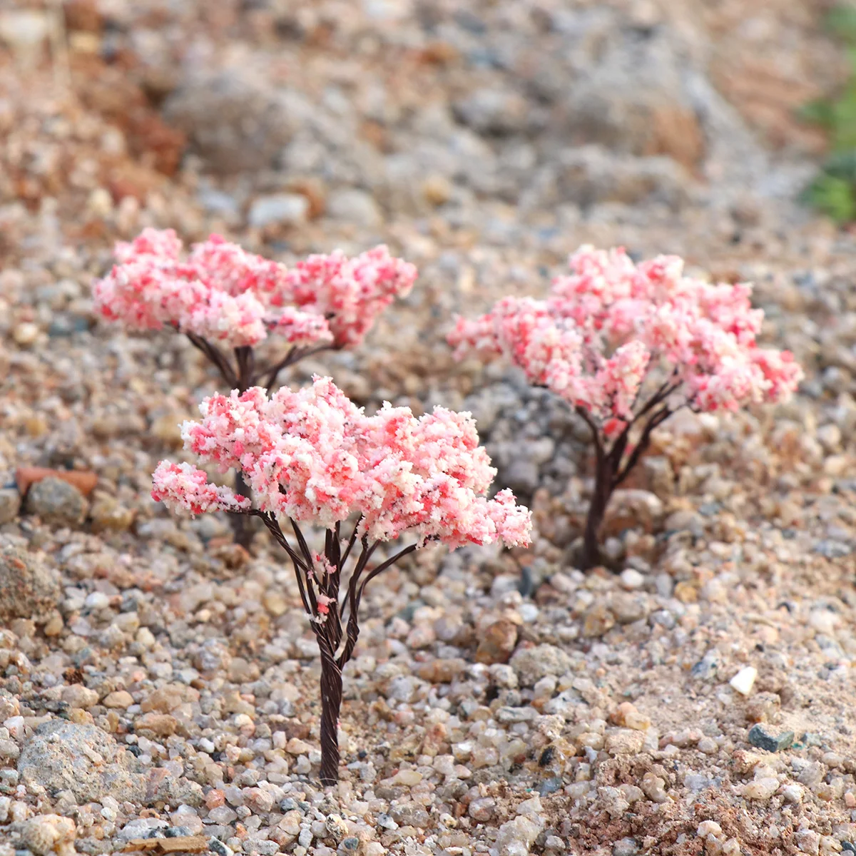 10pcs Model Cherry Trees Park Street Diorama Scenery Layout Miniature Landscape Scenery (65cm) mini trees