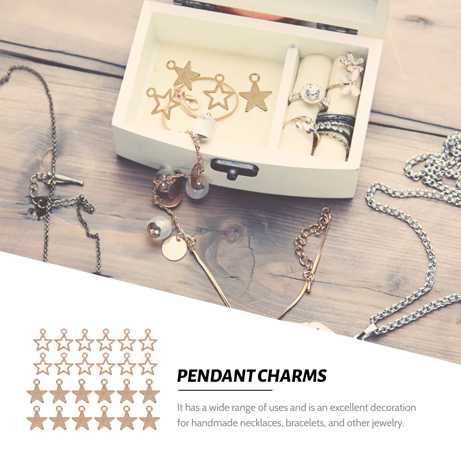 

120pcs diy Jewelry Making Charm Alloy Necklace Bracelet Decoration Diy Accessories Decorative Metal Charm Simple Pendant Gift