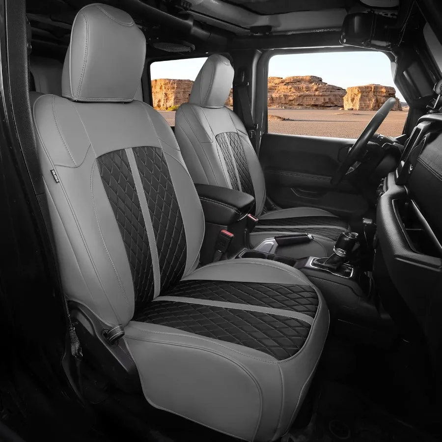 

Чехлы на сиденья для Jeep Wrangler 4Door JL 2018 2019 2020 2021 2022 2023 2024 2025 Custom Fit Чехлы на сиденья автомобиля Полный комплект Luxury Waterp