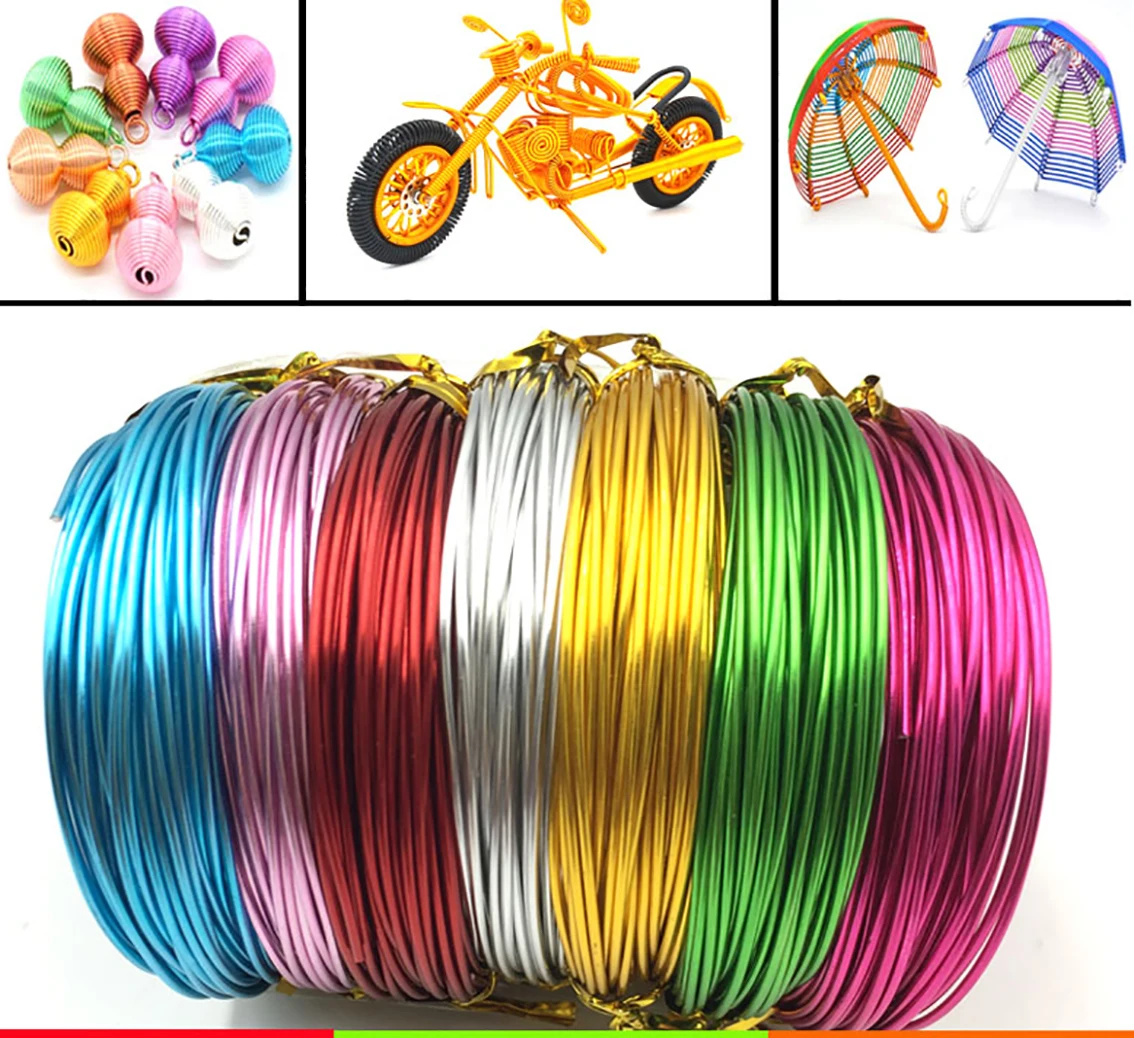 5Meters/Roll 1mm Color Soft Aluminum Wire DIY Manual Model Material Wire Metal Connection Wire Accessories