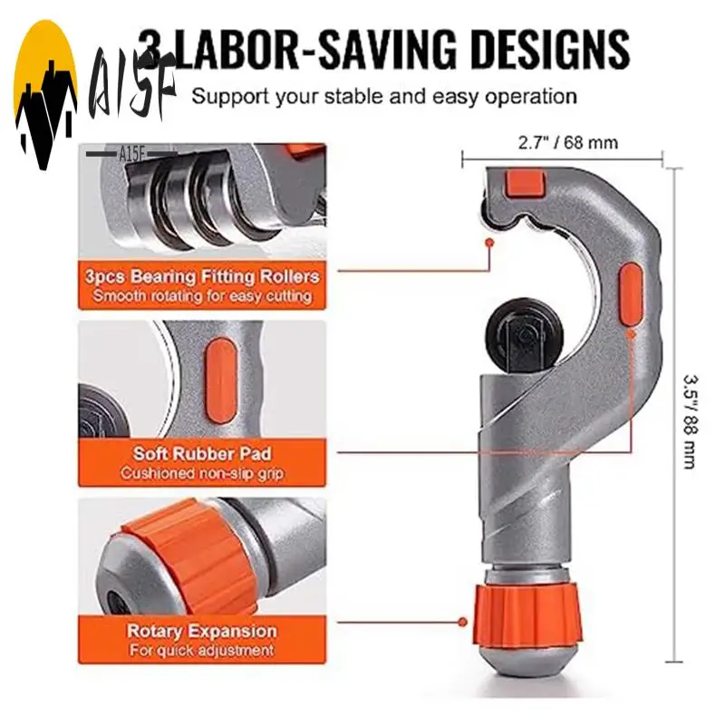 

A15F-3 Набор труборез для ПК Набор сверхмощных труборез с наружным диаметром 3/16–2 дюйма. Резак для медных труб, внешний диаметр 1/8-7/8 дюйма. Подходит для меди, алюминия