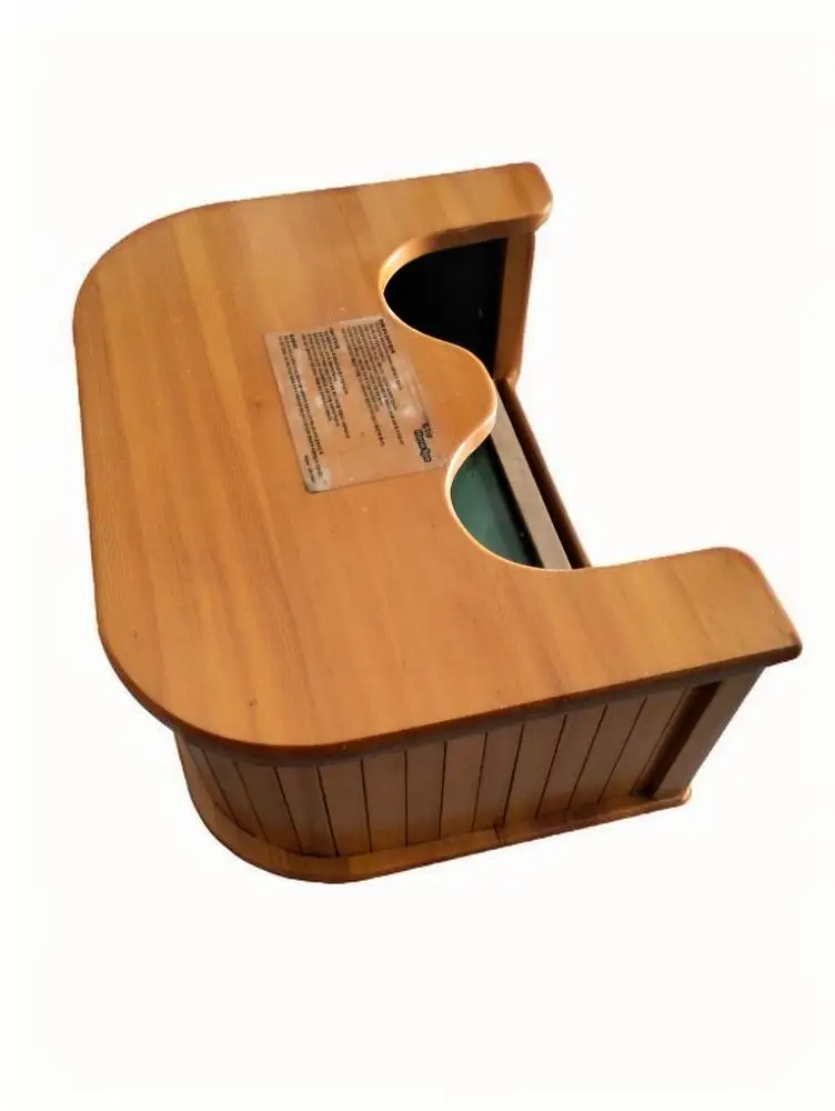Solid Hemlock Wood Mini Foot Infrared Sauna, Portable Dry Steam Far Infrared Foot Massager, Modern Chinese Design for Home Use