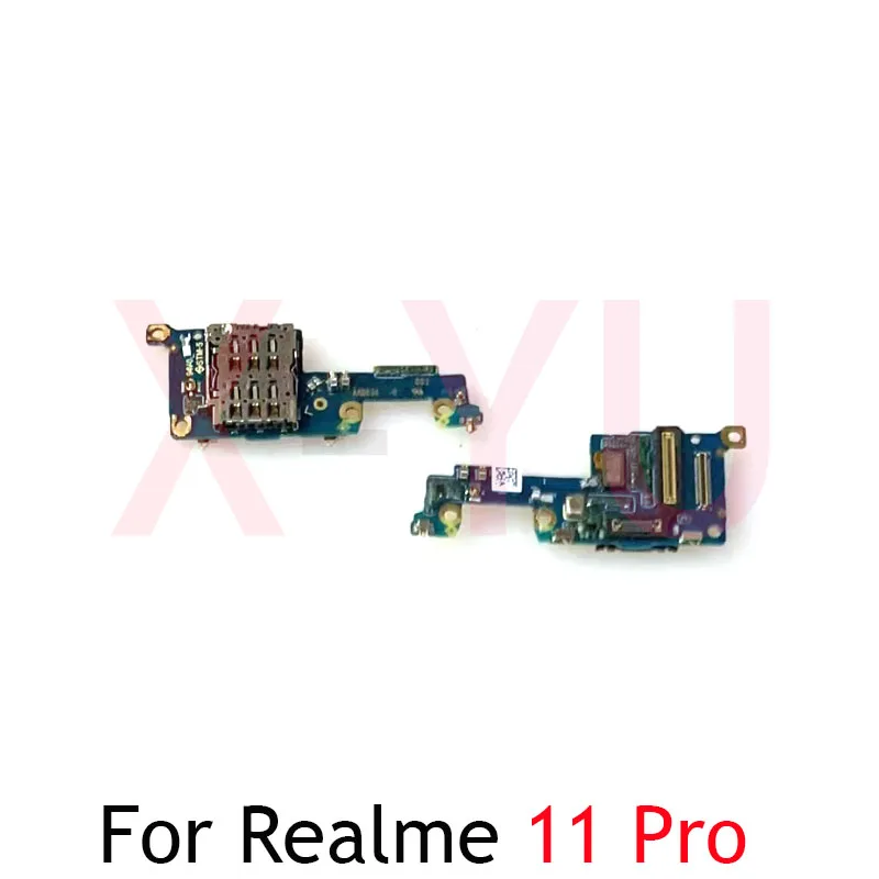 

For OPPO Realme 11 GT 5 SE 6T Pro Microphone Board SIM Card Holder Tray Slot Reader Socket Flex Cable