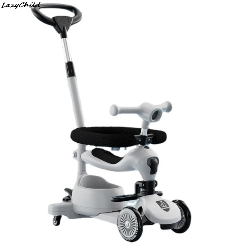 Lazychild küçük çocuk scooter bebek oturabilir itme can glide bebek çok fonksiyonlu scooter 0-3-6 yaşında yürüyüş araba haber