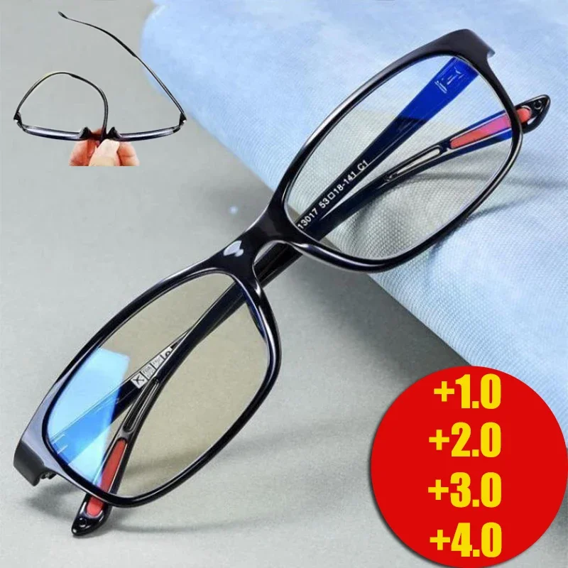 Elder Reading Glasses Anti Blue Light Glasses +1.0 To +4.0 Ultra-light Presbyopic Glasses for Men and Women Comfortable Glasses