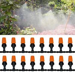 Sistema de riego por microgoteo automático, rociador de nebulización con boquilla de 20 piezas, atomizador ajustable, herramientas de agua para agricultura