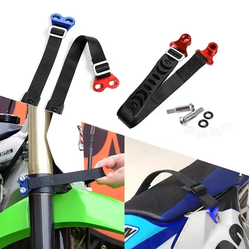 Motocycle CNC front and rear Rescue Pull Strap Sling Belt For CR CRF CRF YZ YZF WR KX KLX RMZ 250 350 450dirt pit motorcycle