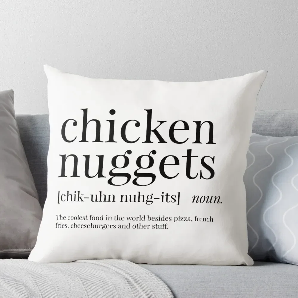 Chicken Nuggets Definition Throw Pillow Decorative Cushions For Living Room Bed pillowcases pillow cover christmas Pillow