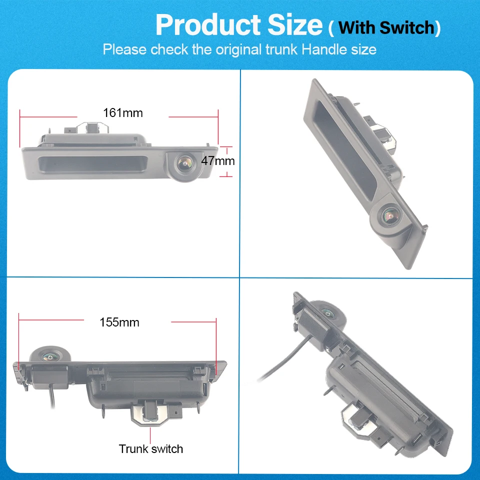 170° HD 1080P Trunk Handle Switch Rear View Camera For BMW 5 Series 3 Series F10 F11 F30 F31 F32 X3 F25 X4 F26 X5 F15 F46 X1 F48 - view 3