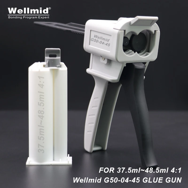 37.5~48.5ML 4:1 Adhesives Dispensing Gun 2K Kit Portable Double tube Mixing Dispenser Loctite ARALDITE Cartridges 3M AB Glue Gun