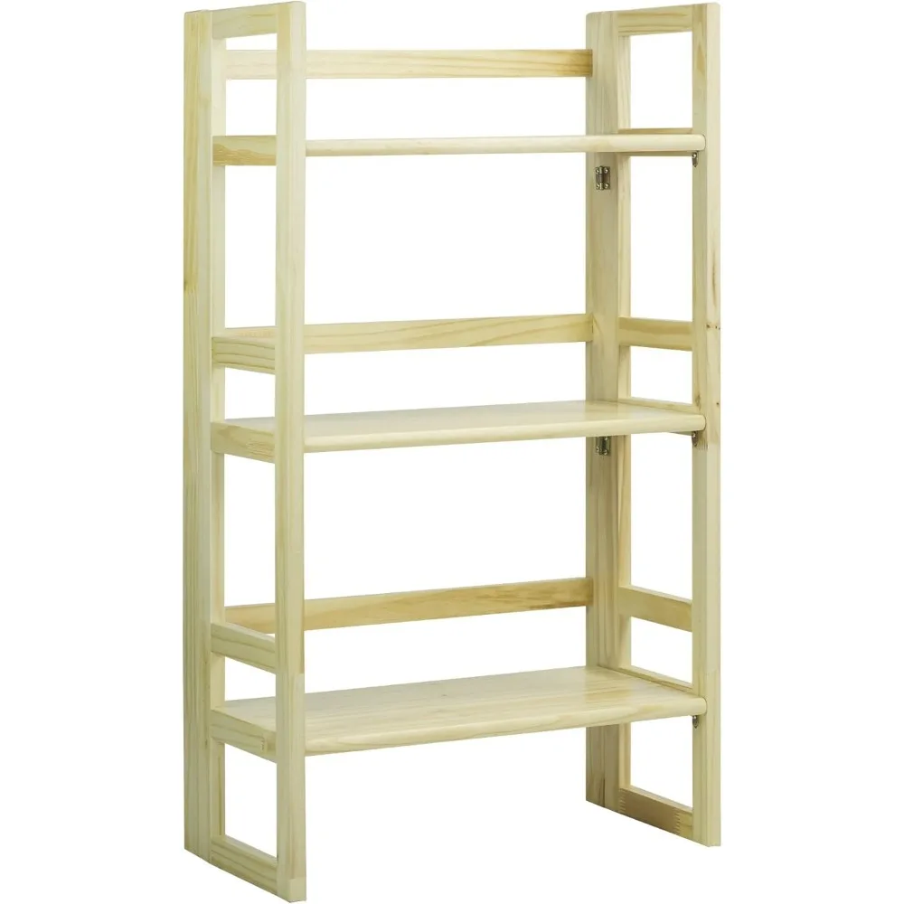 Best - 3-Shelf Folding Student Bookcase (20.75