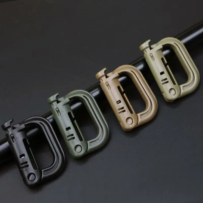 Tactical D-Ring Carabiner – Plastic Locking MOLLE Buckle, Heavy Duty Clip Hook for Outdoor Hiking, Military, EDC, Camping view 4