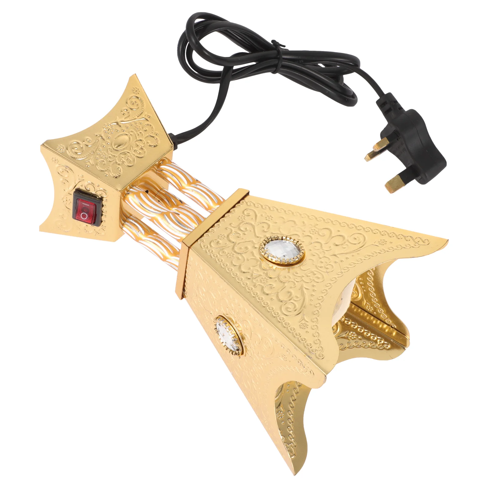 Plug Incense Burner Metal Censer Desktop Aroma Stove Golden Holder Ornament