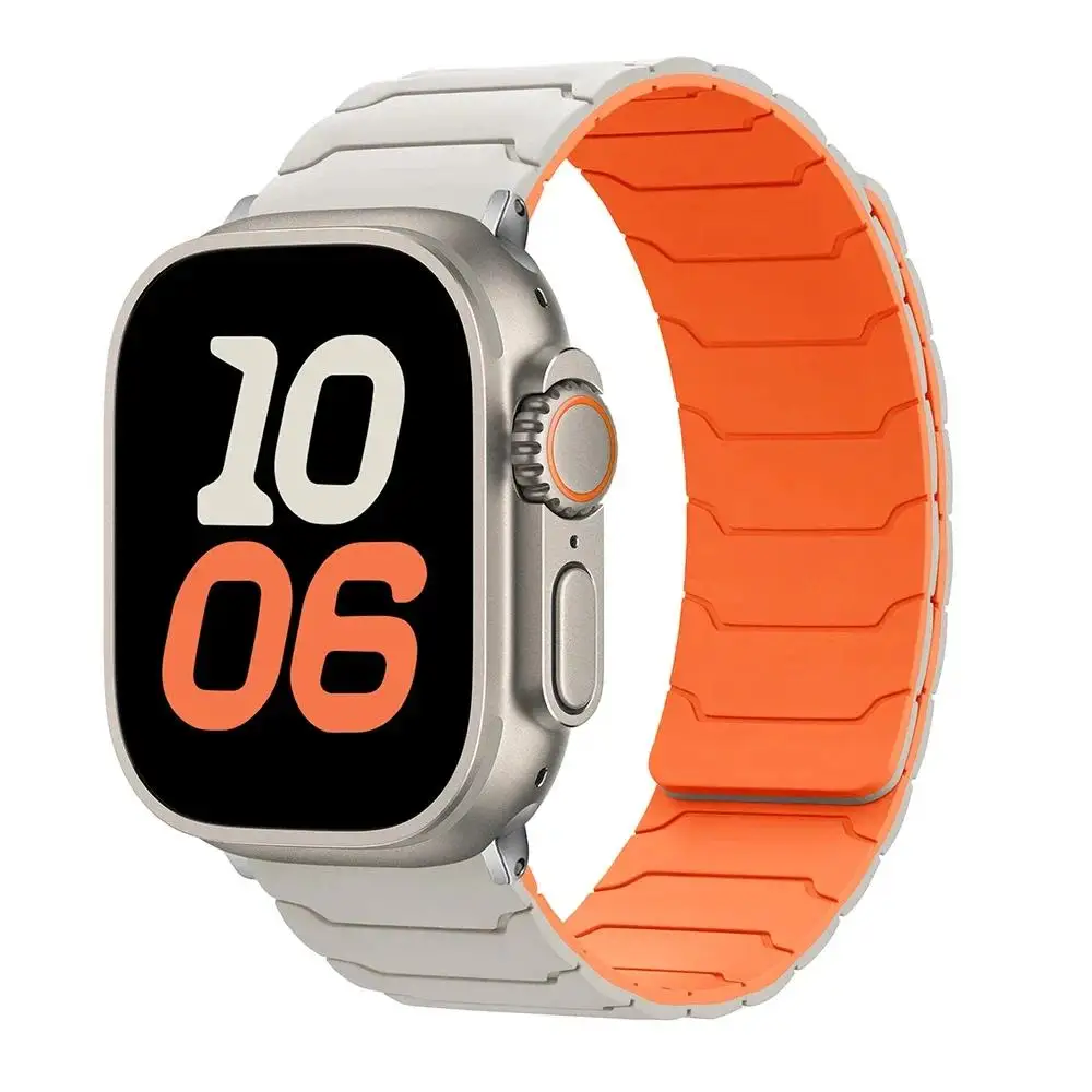 Siliconen magnetische lusbanden voor Apple Watch 46 mm 44 mm 40 mm 49 mm 45 mm 42 mm 41 mm band iWatch-serie Ultra 3 11 10 9 8 7 6 5 SE 3