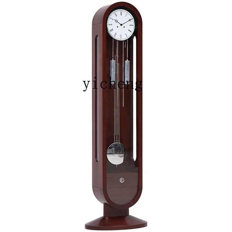 European Floor Clock Living Room Modern Simple American Standing Clock Light Luxury Retro Floor Clock