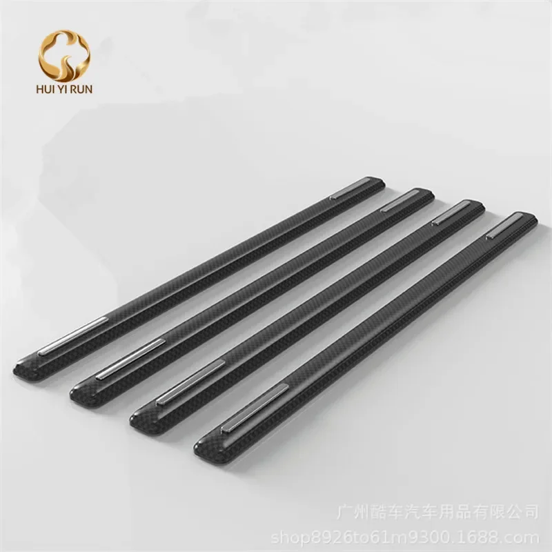 

4PCS Car door anti-collision strip carbon fiber open door edge strip universal anti-scratch scratch-resistant stickers