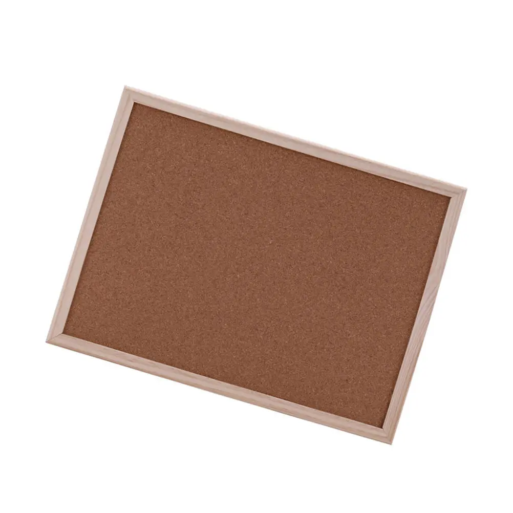 30x40cm Wood Framed Cork Board with Natural Cork Surface Hanging Bulletin Board for Efficient Space Organization in Office
