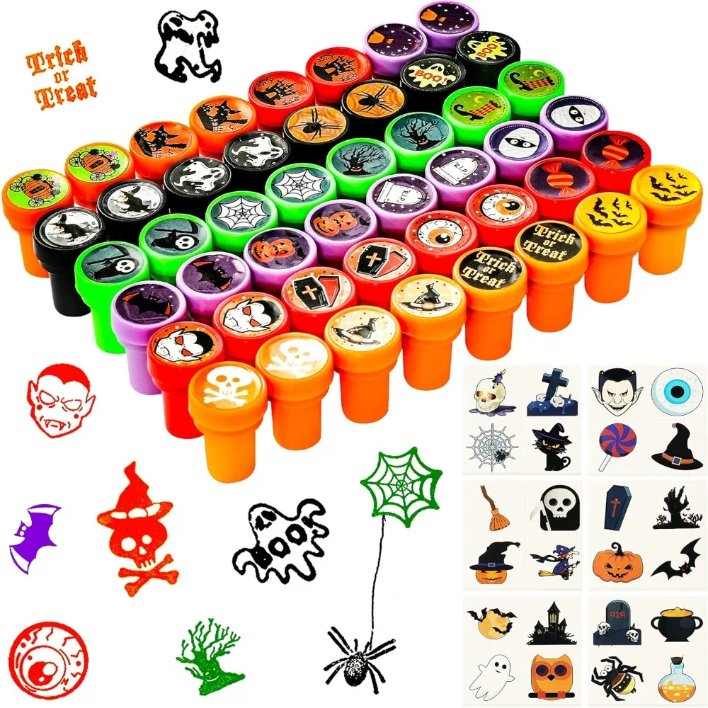 

192pcs Halloween Party Favors Toys Stamps Halloween Stickers for Kids Halloween Party Supplies, Goodies Bags, Classroom