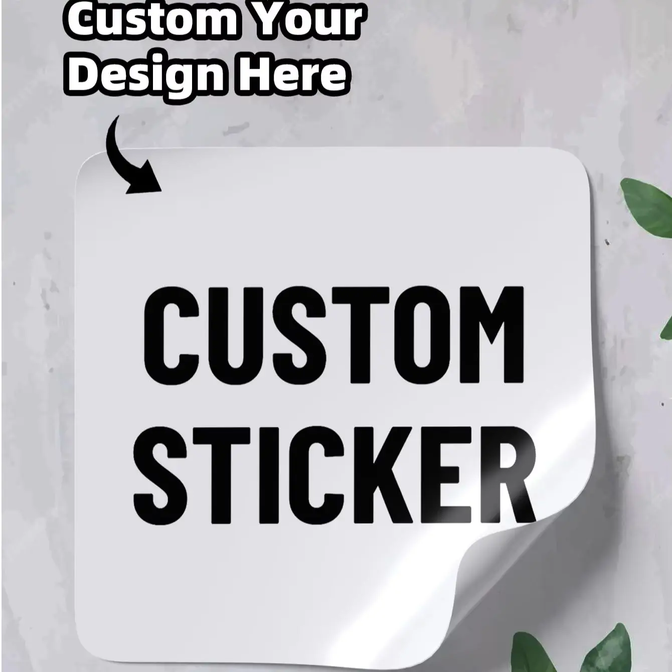 1/60/120/240 Custom Square PVC Stickers Waterproof Personalized for Party, Label, Packaging image 2