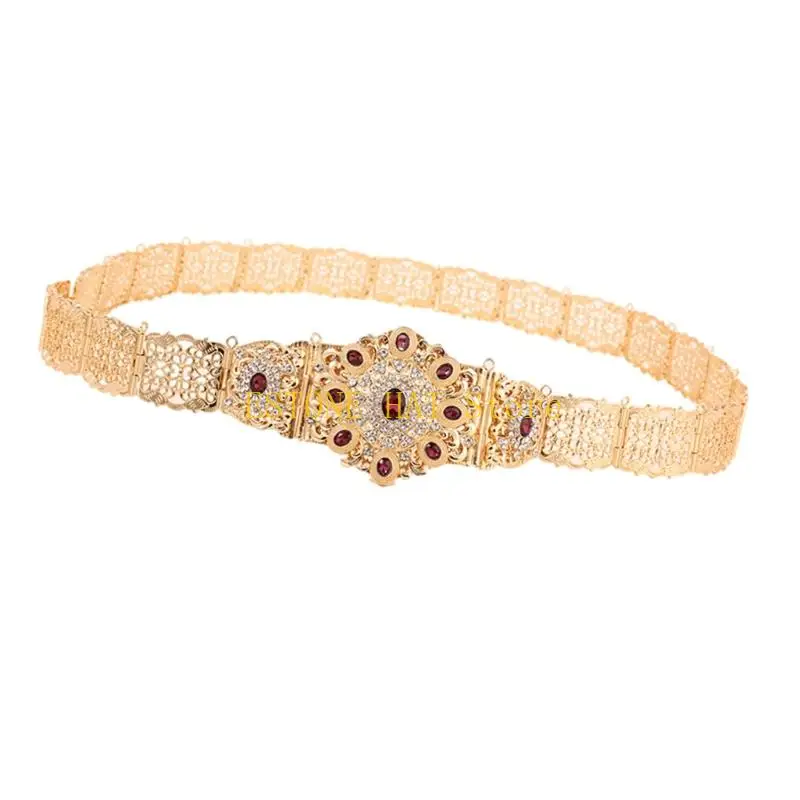 49MF Crystal Waist Chain Costume Aesthetic Metallic Caucasian Chain Jewelry for Jeans Body Jewelry for Women Girls