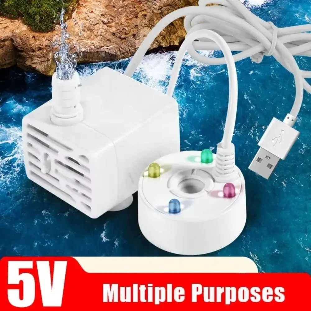 security 5V Fish Tank Water Pump USB Fine mist Mist Maker Fogger Plastic Silent operation Submersible Pump office