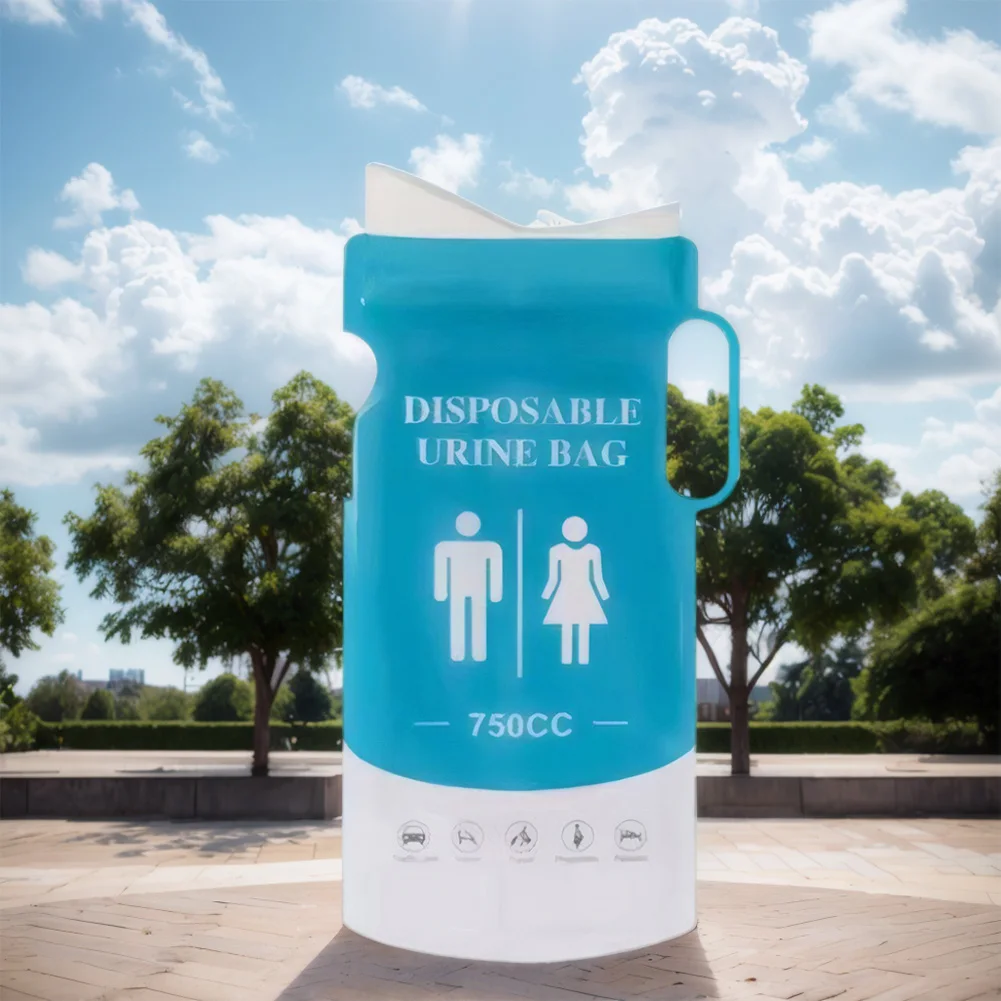 4 pezzi 750ml sacchetto per urina usa e getta sacchetti per pipì per toilette di emergenza sacchetti per urina di emergenza esterna a tenuta stagna autosigillanti per confetti stradali