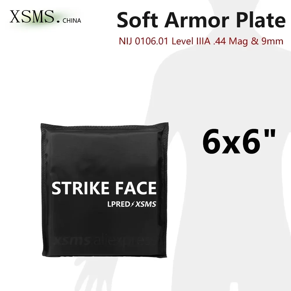 1PCS 2PCS 6'' x 6'' Soft Side Insert NIJ Level 3A Bulletproof Panel Ballistic Plate with Lightweight