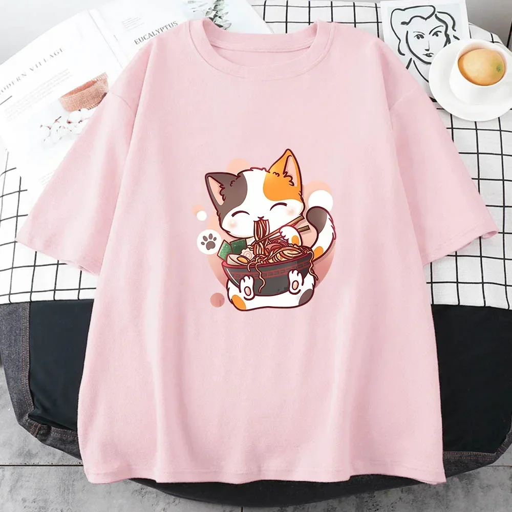 تي شيرت Neko Shiba Dog للرجال والنساء ، بلوزة على الطراز الياباني ، قطن 100% ، قمصان غير رسمية ، ملابس كاواي شهيرة ، جودة عالية ، صيف