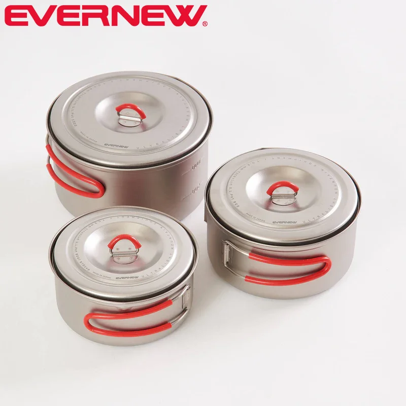 

Japan EVERNEW love to play beef titanium cup titanium bowl outdoor camping picnic ultra-light pure titanium tableware set