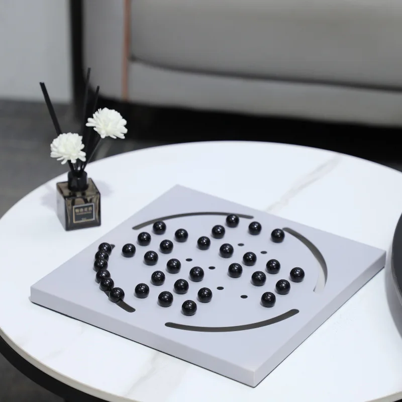 Art Five-in-a-Row Jumper Chess Metal Chessboard Decorative Piece for Study Room Soft Decoration Home Decor Item